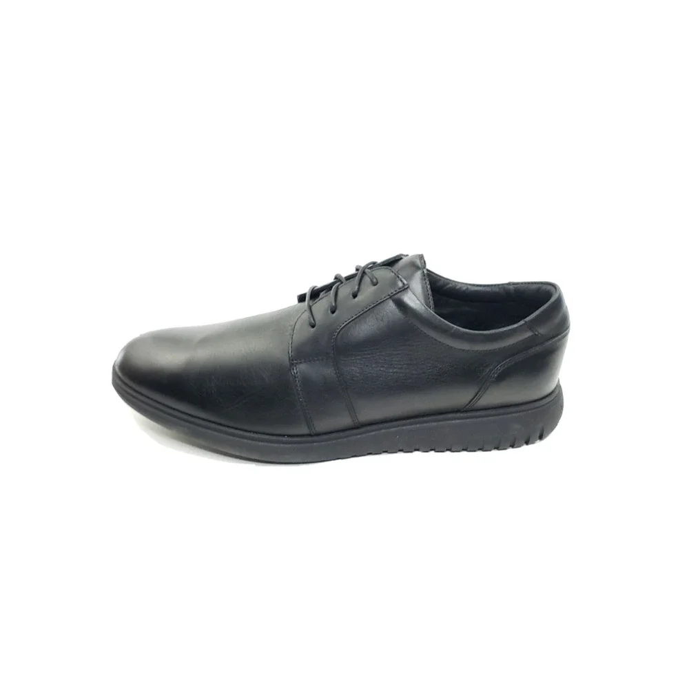Aquatalia Mens Plain Toe Oxford Dress Shoes Black Leather Lace Up Size 12